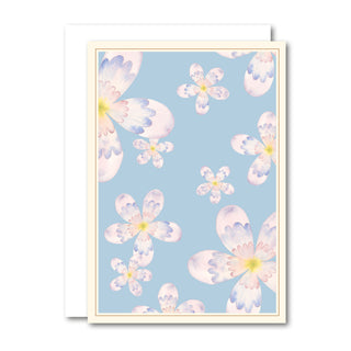 Lille foldet kort, Blue Flowers