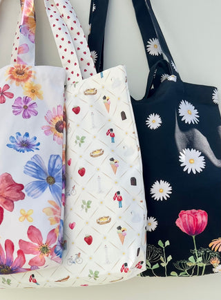 Totebag, Black Daisy