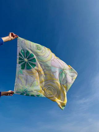 Bomuldstørklæde, Green Flora Galore
