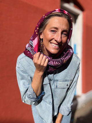 Bomuldstørklæde, Love Dove, Pink