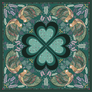 Bomuldstørklæde, Love Dove, Green