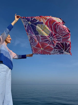 Bomuldstørklæde, Red Flora Galore