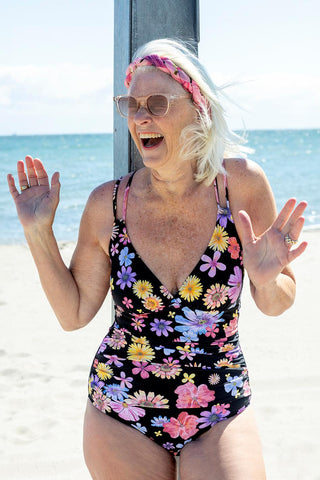 Badedragt, Cross Swim, Wild Flowers