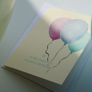 Kleine Klappkarte, Spielen, Luftballons