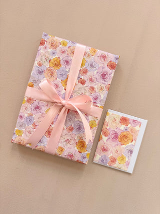 Gavepapir, 5 m, Rose Field