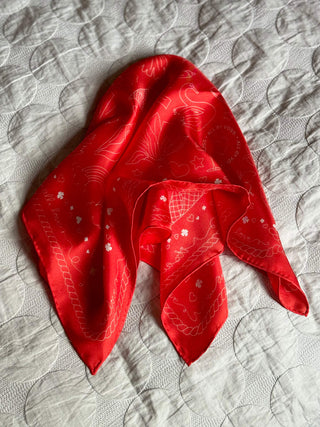 Silketørklæde, Iconic Silk, Red