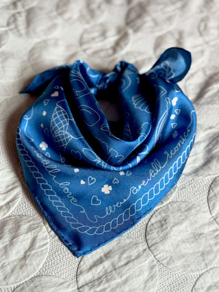Silketørklæde, Iconic Silk, Blue
