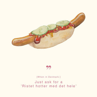 Poster, Dänisch, Hotdog