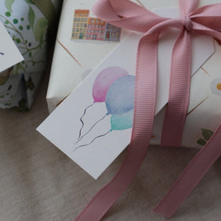 Geschenkanhänger, 10 Stück, Luftballons