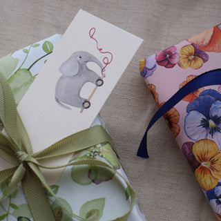 Geschenkanhänger, 10 Stück, Elefant