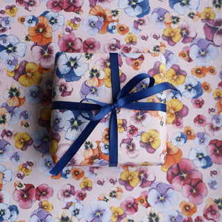 Geschenkpapier, 5 m, Pansy